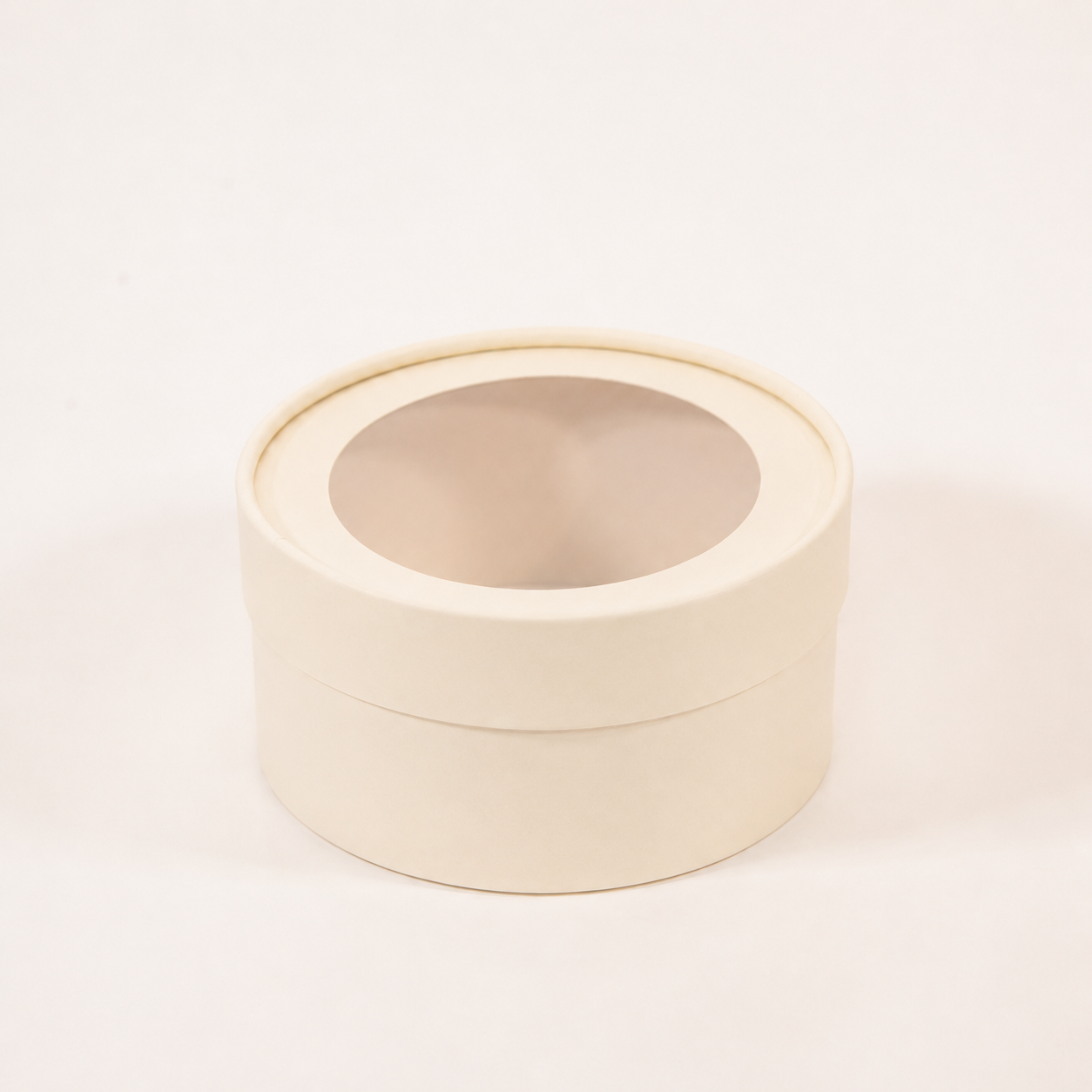 Medium Round Clear Window Gift Box, 6.3"— Set of 6