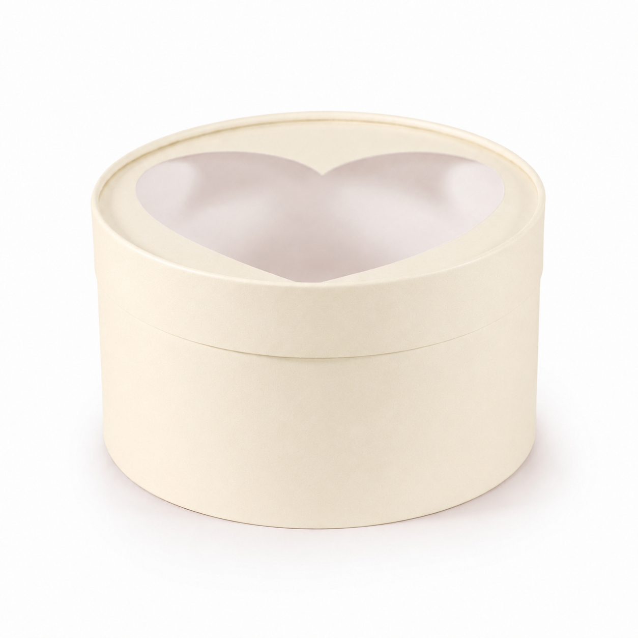 Large Round Heart Window Gift Box, 9.8" — Set of 6