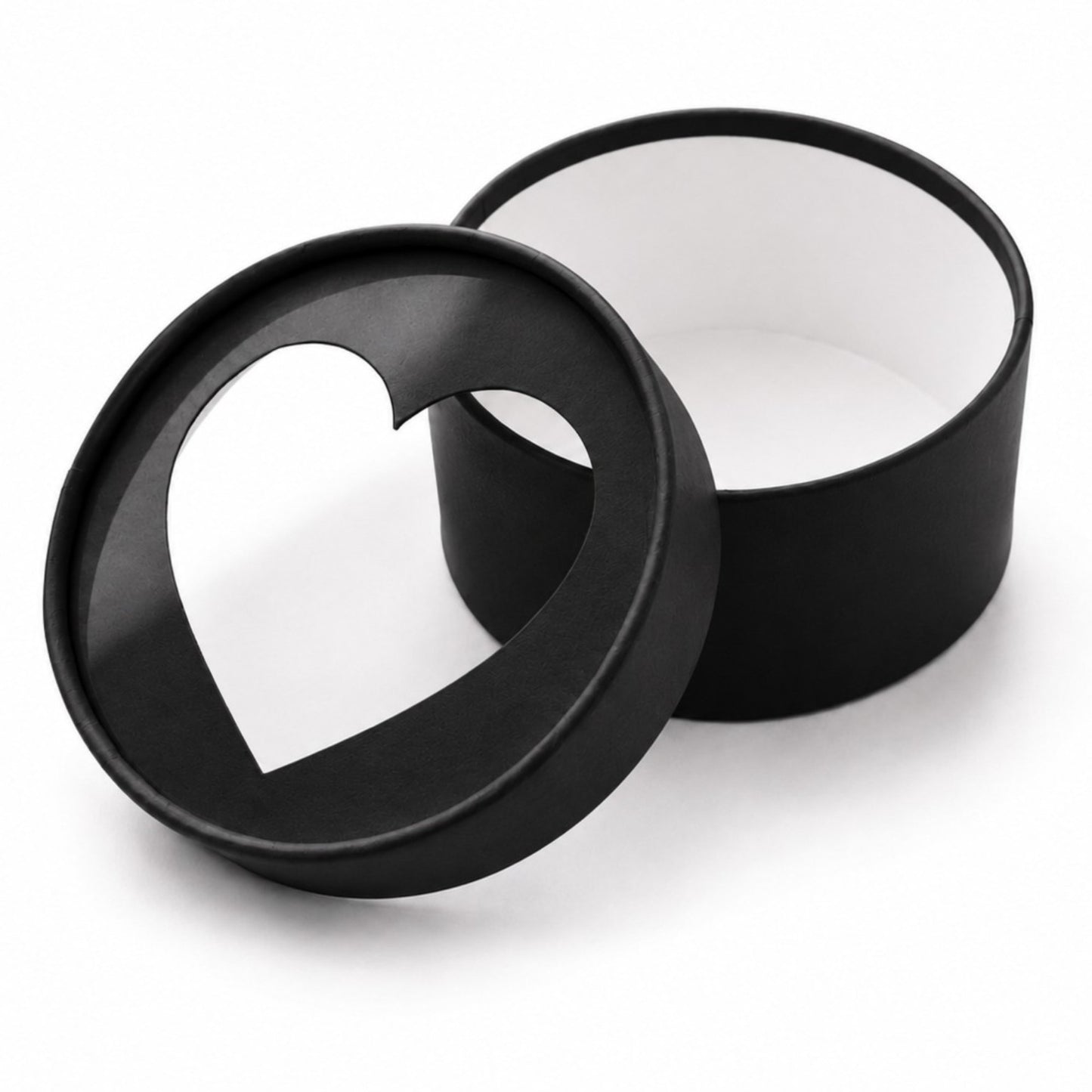 Small Round Heart Window Gift Box, 4.7" — Set of 6