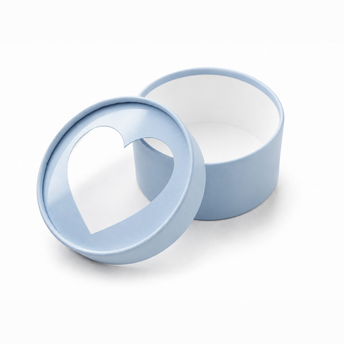 Small Round Heart Window Gift Box, 4.7" — Set of 6