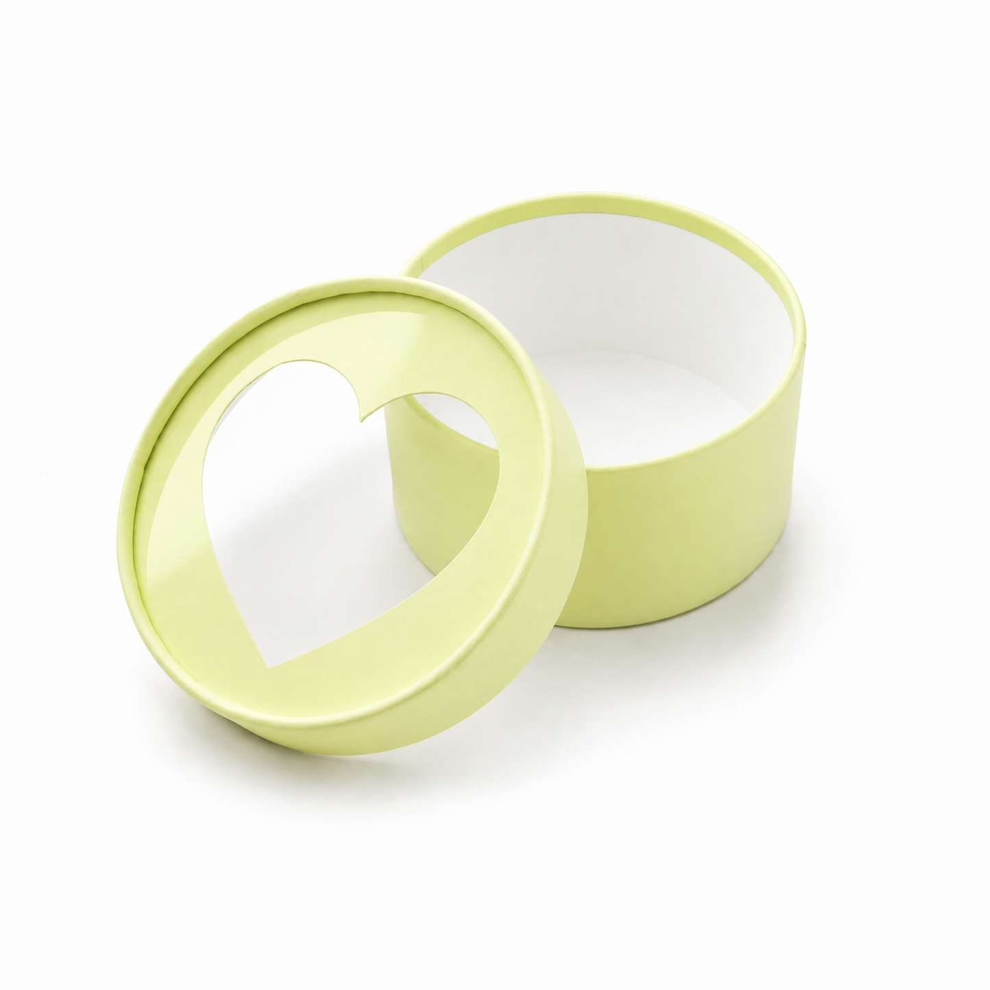 Small Round Heart Window Gift Box, 4.7" — Set of 6