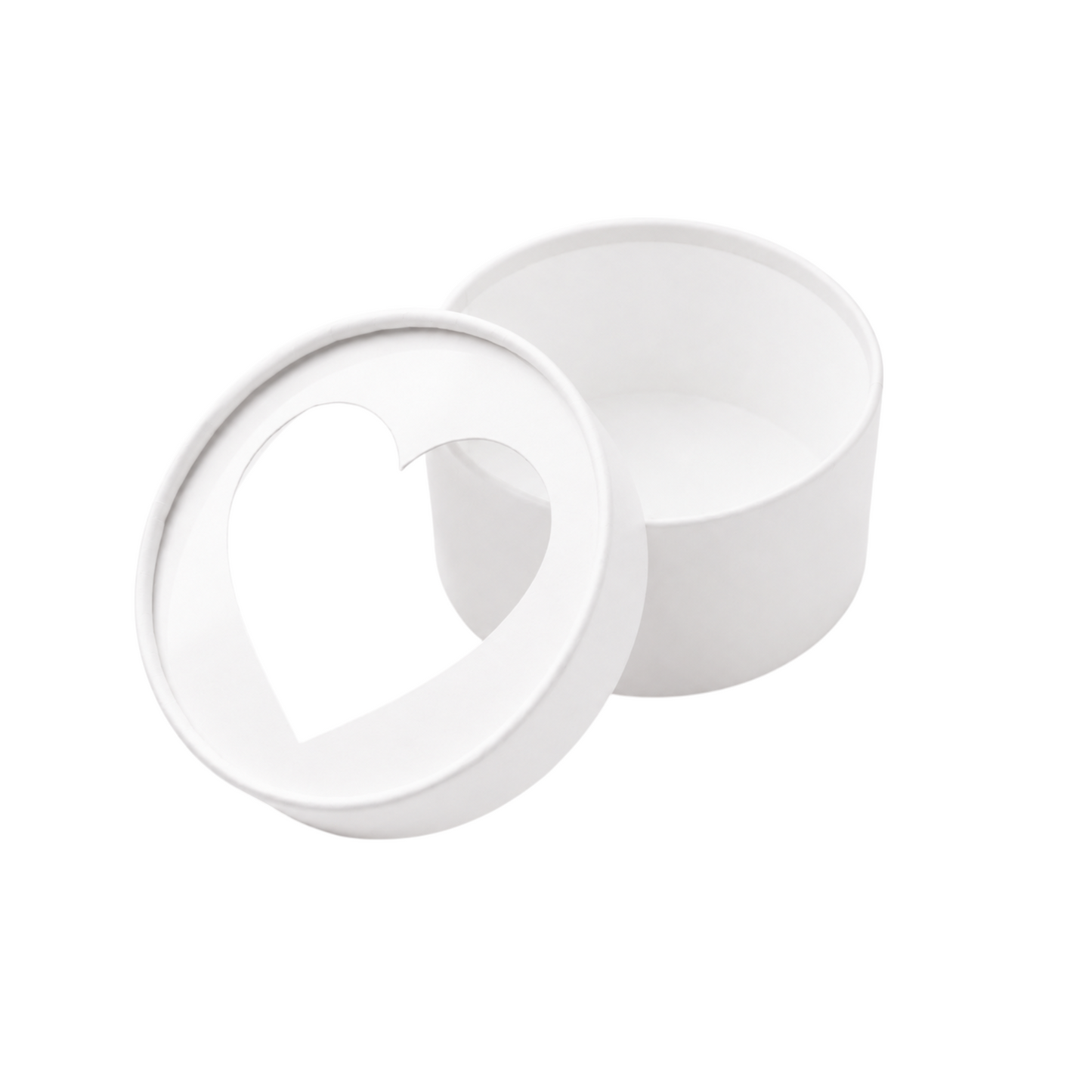 Small Round Heart Window Gift Box, 4.7" — Set of 6