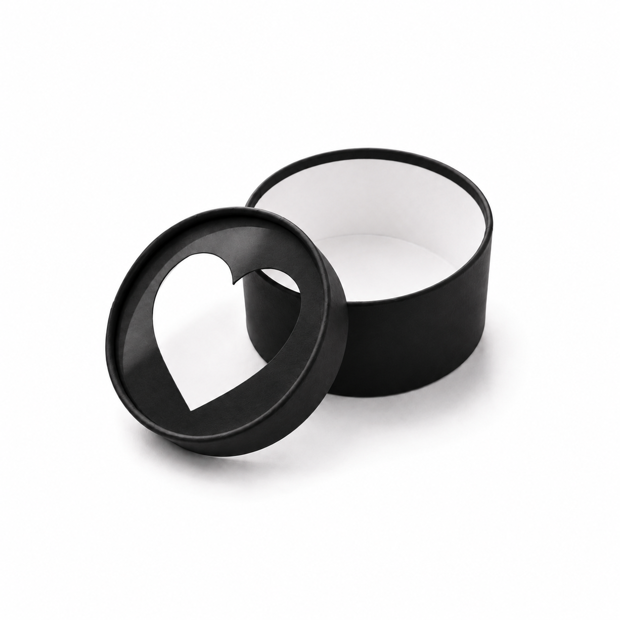 Medium Round Heart Window Gift Box, 6.3" — Set of 6