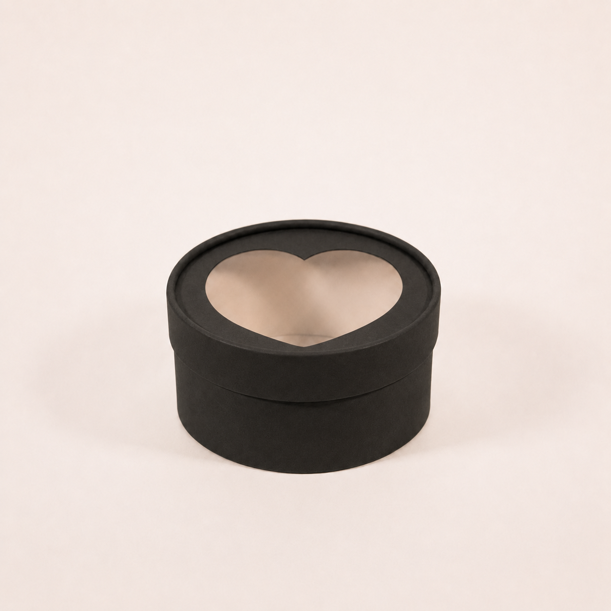 Medium Round Heart Window Gift Box, 6.3" — Set of 6