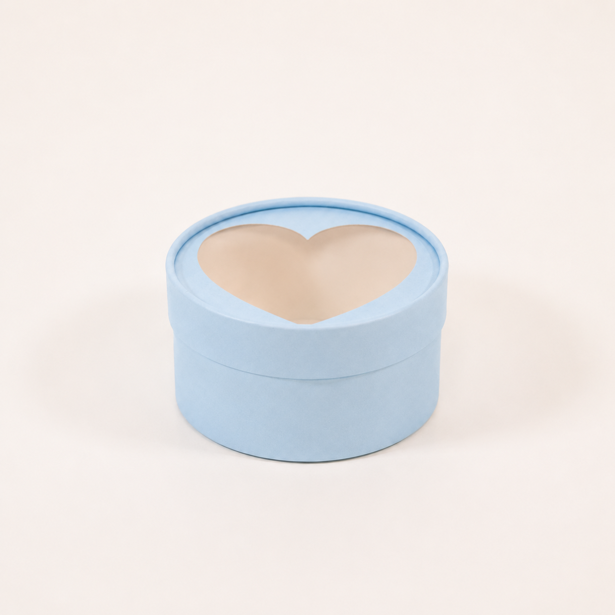 Medium Round Heart Window Gift Box, 6.3" — Set of 6