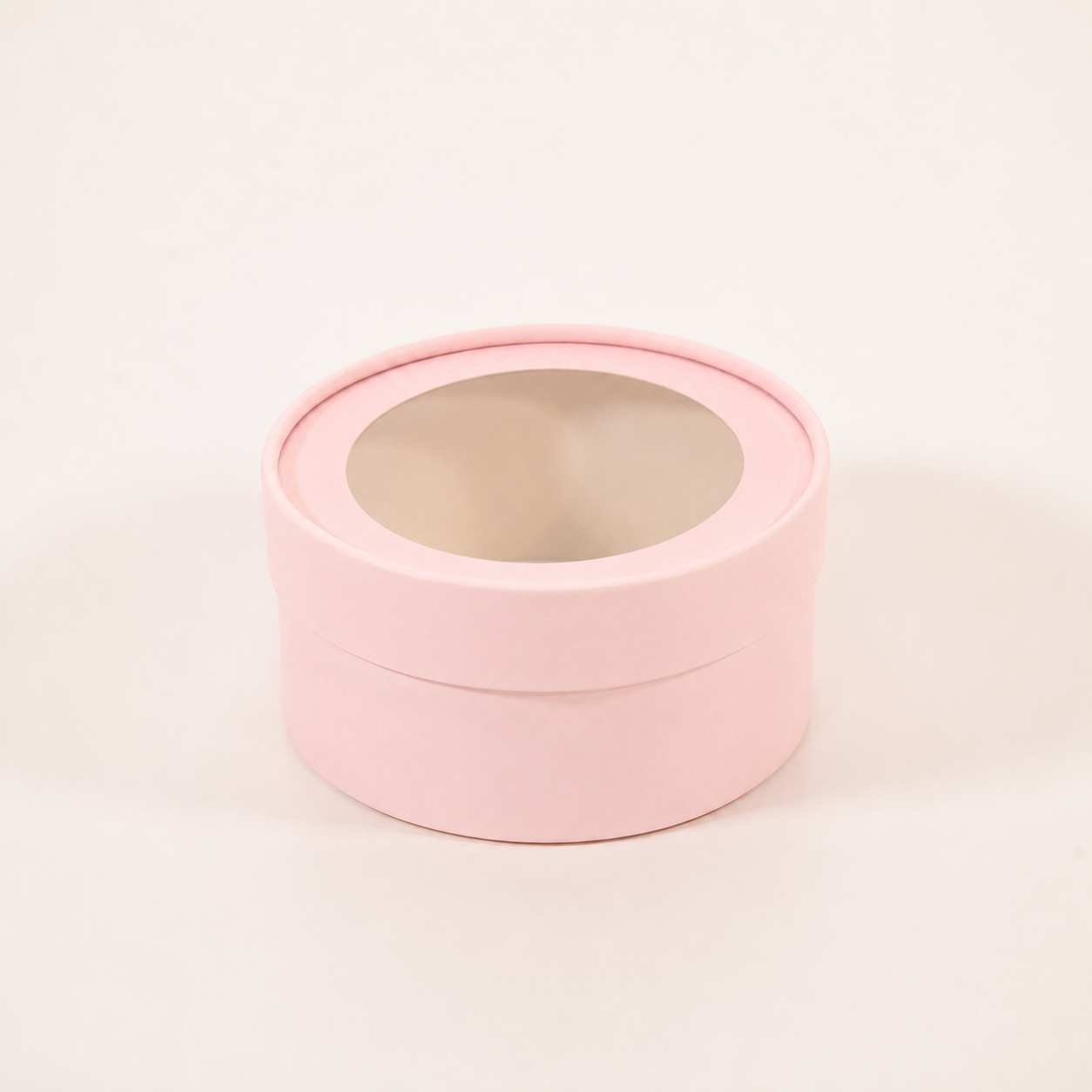 Medium Round Clear Window Gift Box, 6.3"— Set of 6