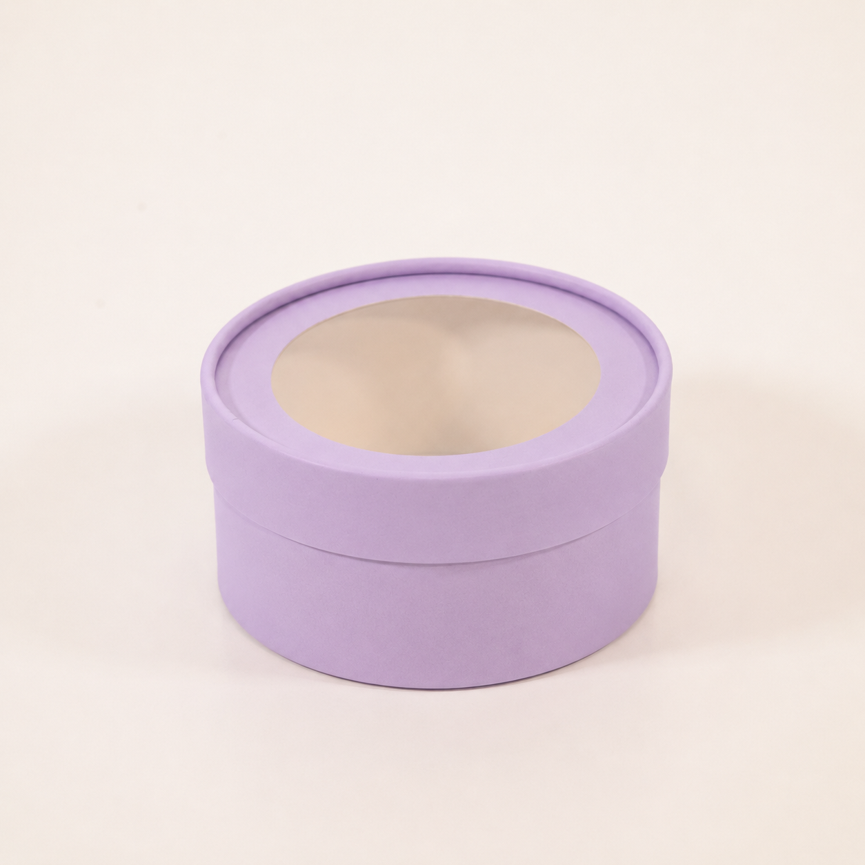 Medium Round Clear Window Gift Box, 6.3"— Set of 6