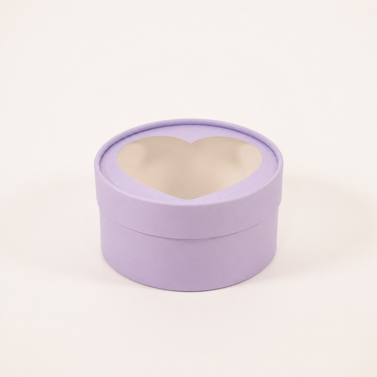 Medium Round Heart Window Gift Box, 6.3" — Set of 6