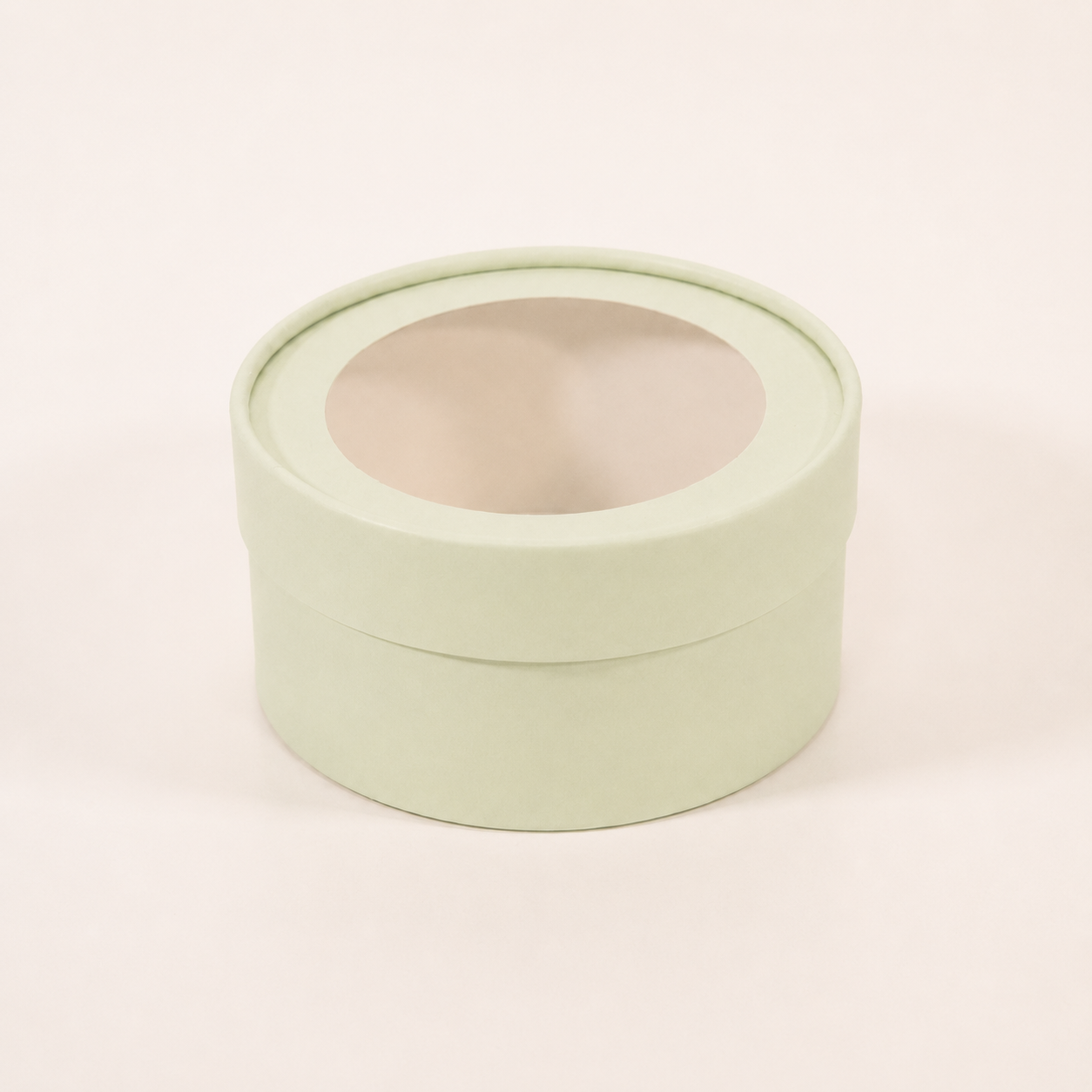 Medium Round Clear Window Gift Box, 6.3"— Set of 6