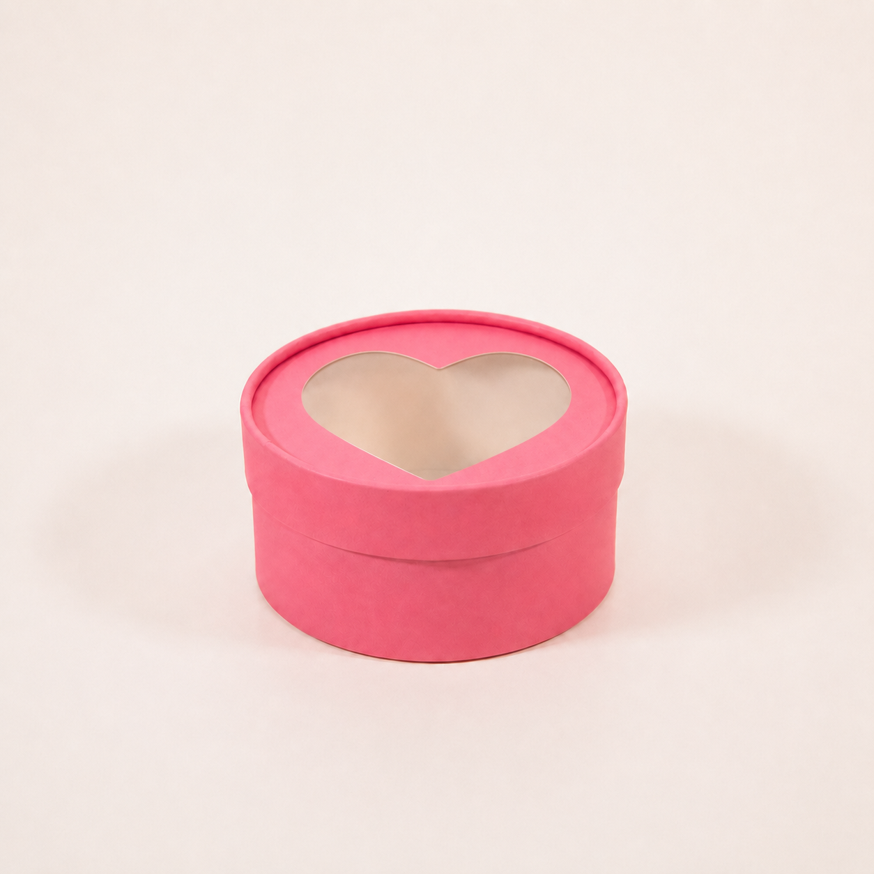 Medium Round Heart Window Gift Box, 6.3" — Set of 6