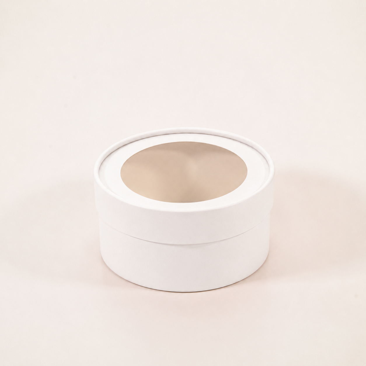 Medium Round Clear Window Gift Box, 6.3"— Set of 6