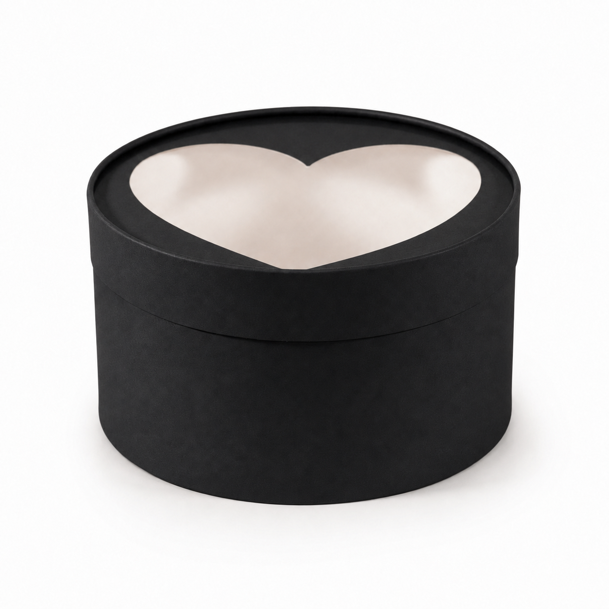 Large Round Heart Window Gift Box, 9.8" — Set of 6