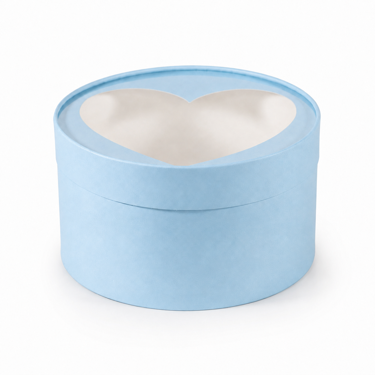 Large Round Heart Window Gift Box, 9.8" — Set of 6