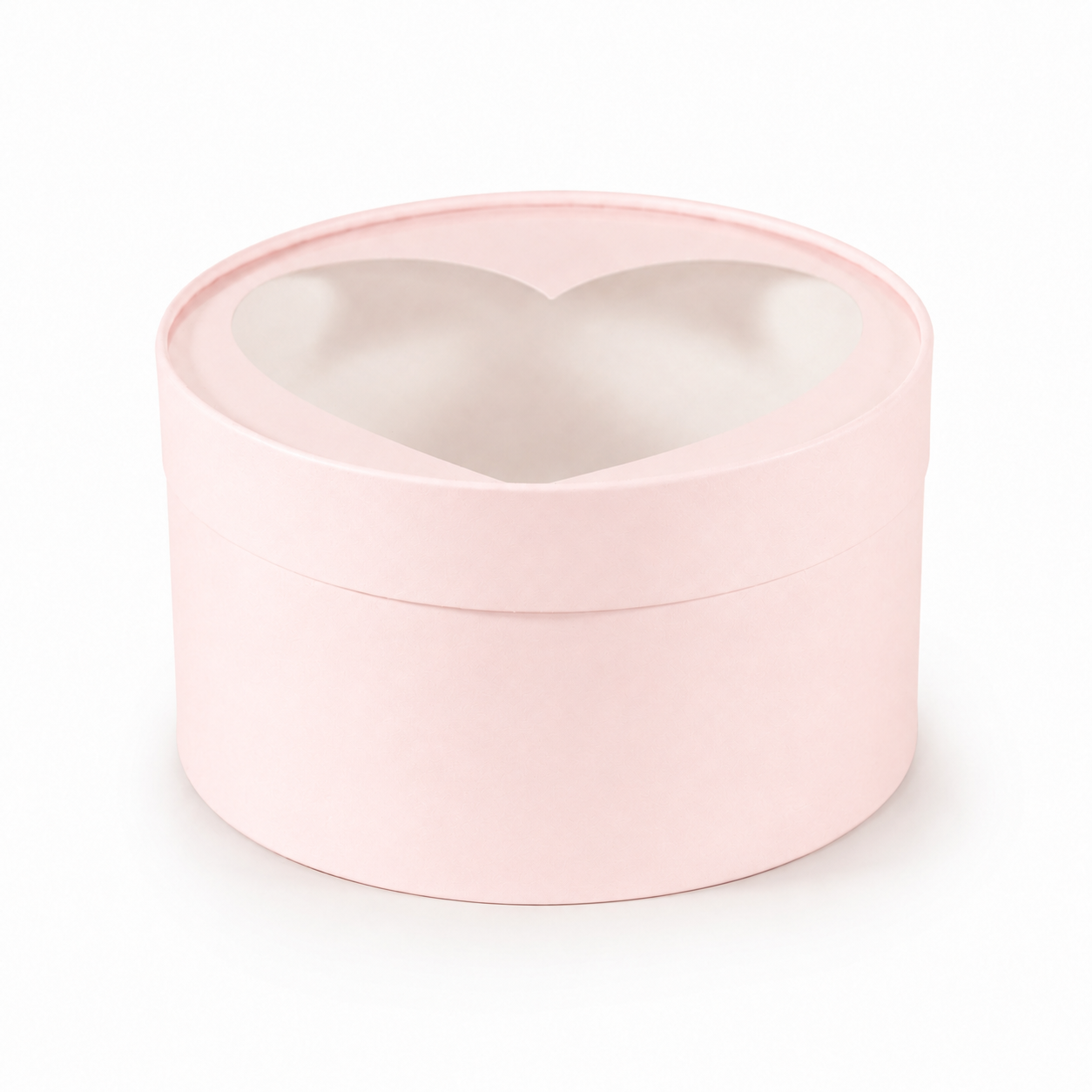 Large Round Heart Window Gift Box, 9.8" — Set of 6