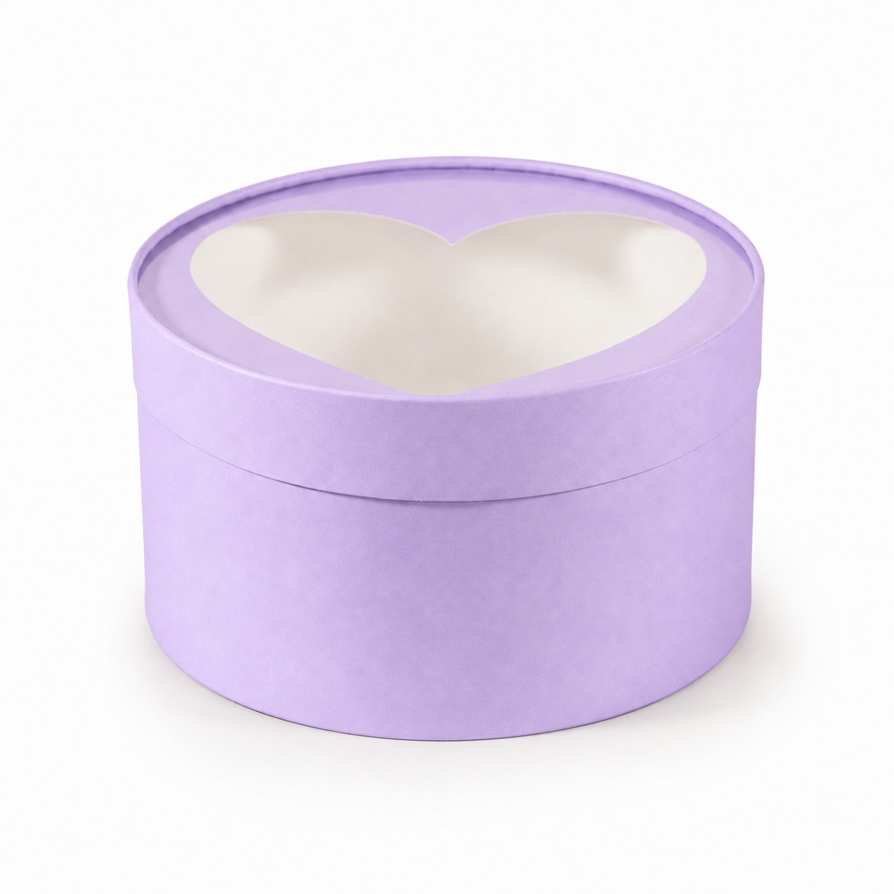 Large Round Heart Window Gift Box, 9.8" — Set of 6