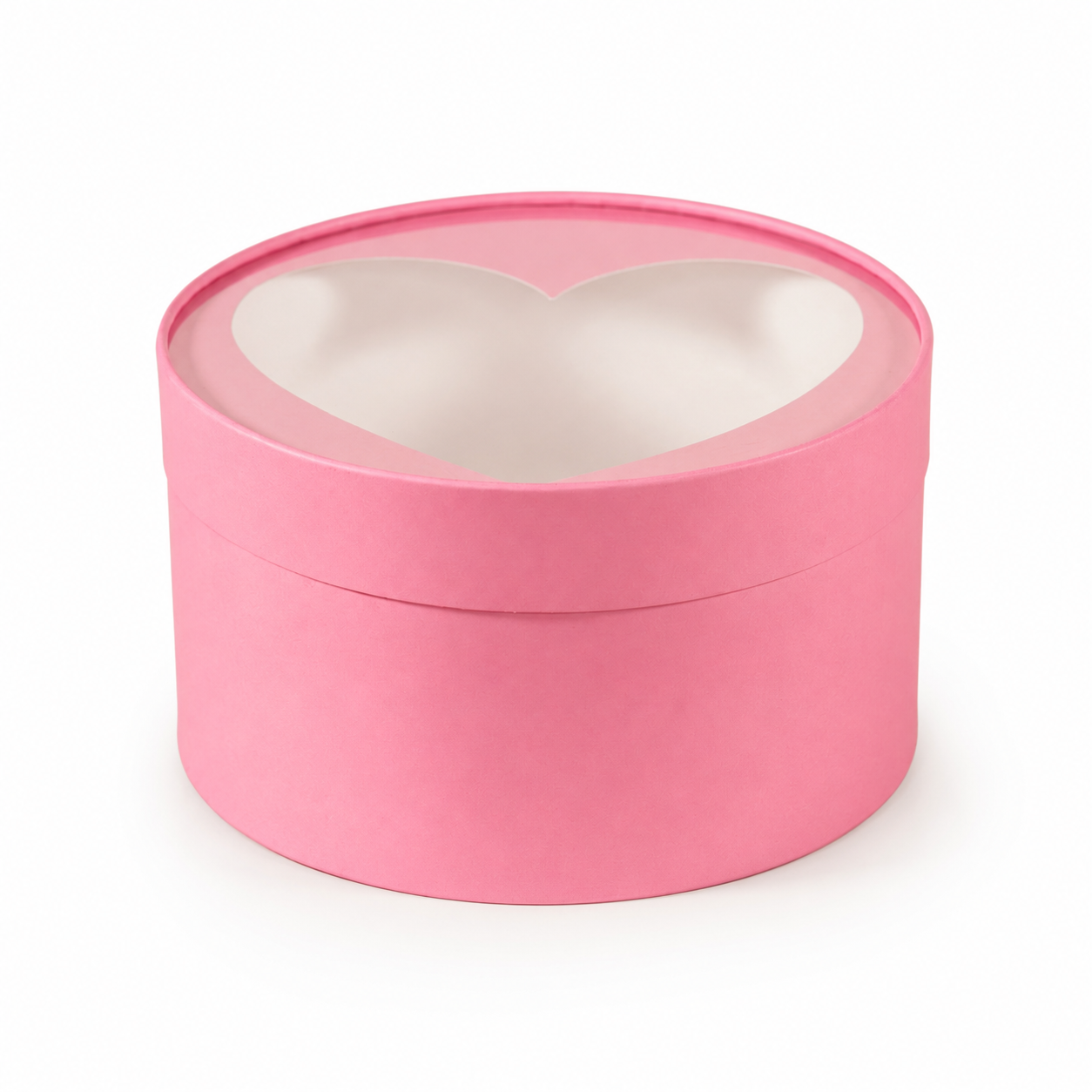 Large Round Heart Window Gift Box, 9.8" — Set of 6