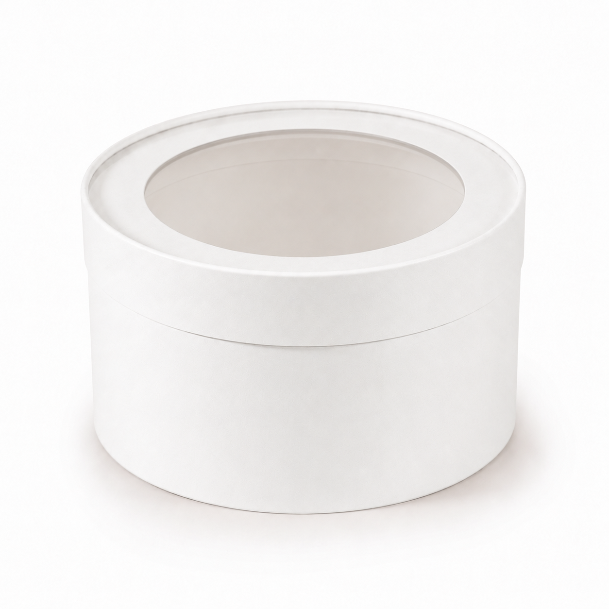 Large Round Clear Window Gift Box, 9.8"— Set of 6