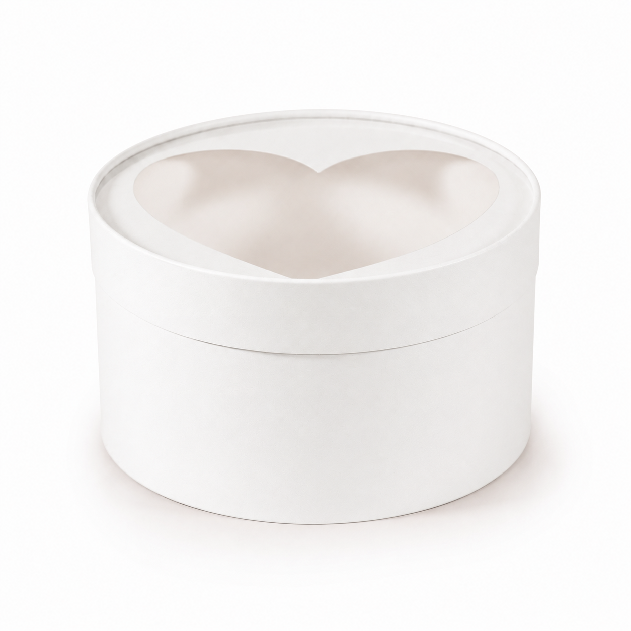 Large Round Heart Window Gift Box, 9.8" — Set of 6